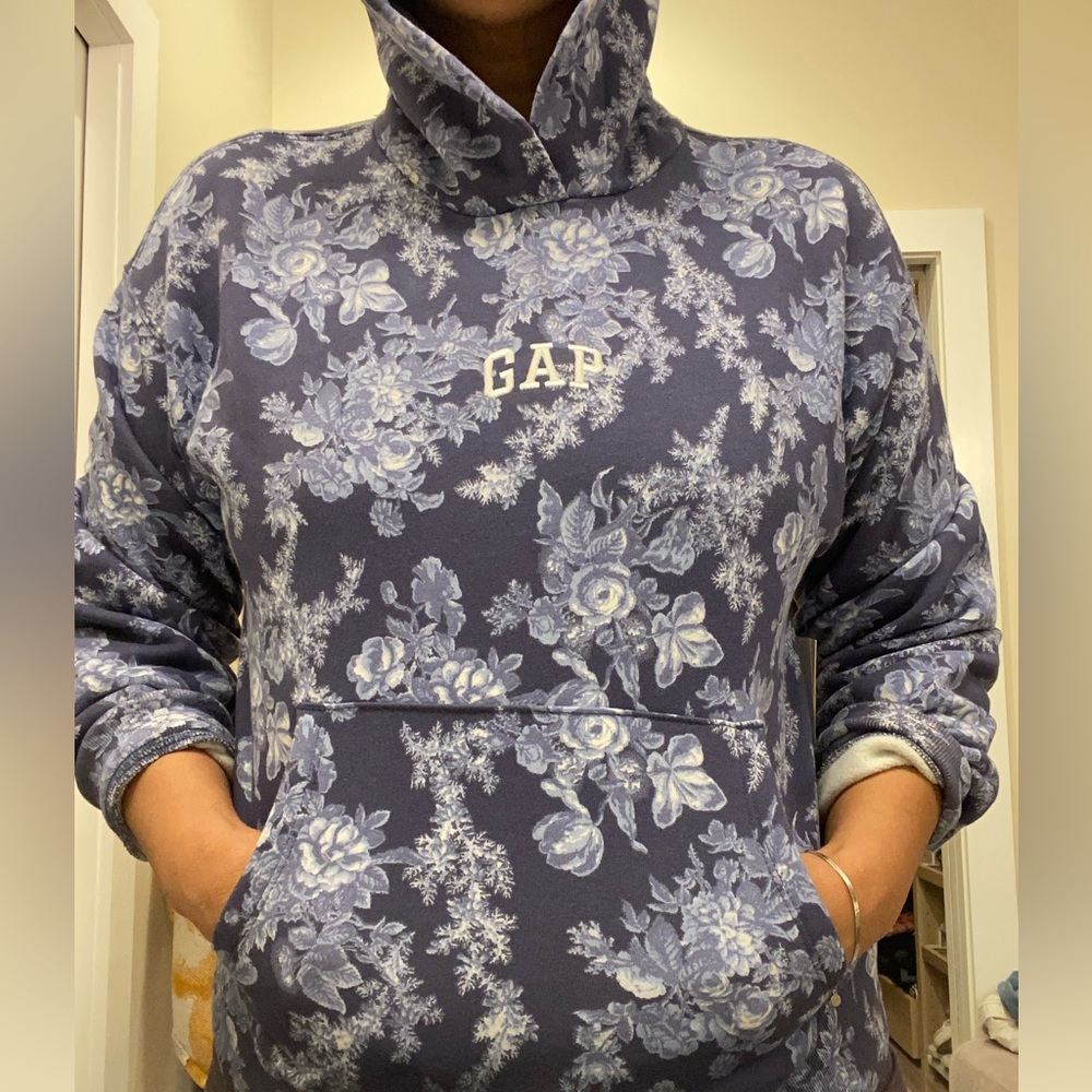 BNWT Gap × LoveShackFancy Kids Floral Logo Hoodie, sz 14-16